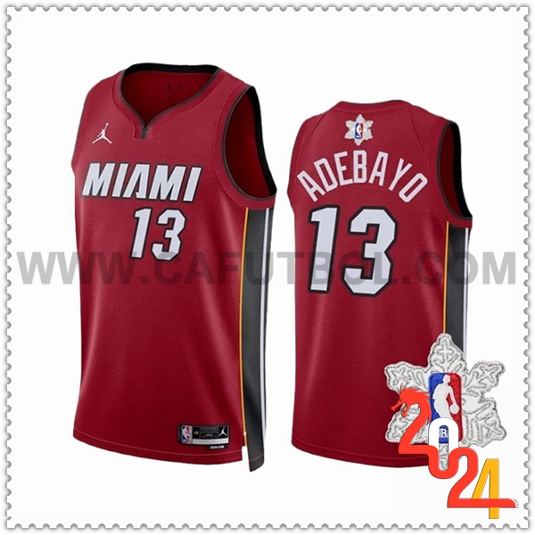 Camisetas Miami Heat (ADEBAYD #13) 2023/24 Rojo/Blanco