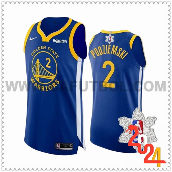 Camisetas Golden State Warriors (PODZIEMSKI #2) 2023/24 Azul/Amarillo