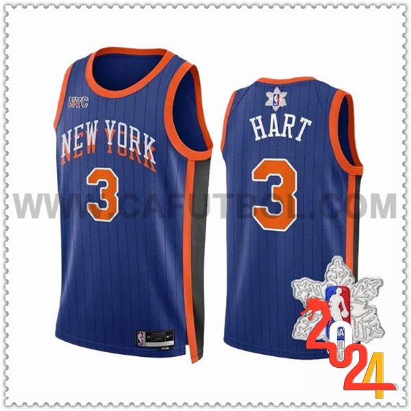 Camisetas New York Knicks (HART #3) 2023/24 Azul/Naranja