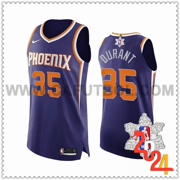 Camisetas Phoenix Suns (DURANT #35) 2023/24 Violeta/Naranja