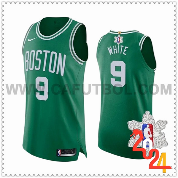 Camisetas Boston Celtics (WHITE #9) 2023/24 Verde/Blanco