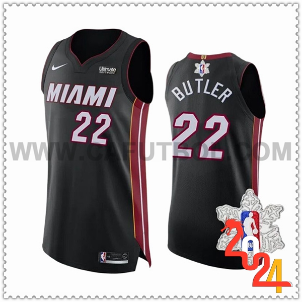 Camisetas Miami Heat (BUTLER #22) 2023/24 Negro/Rojo/Blanco