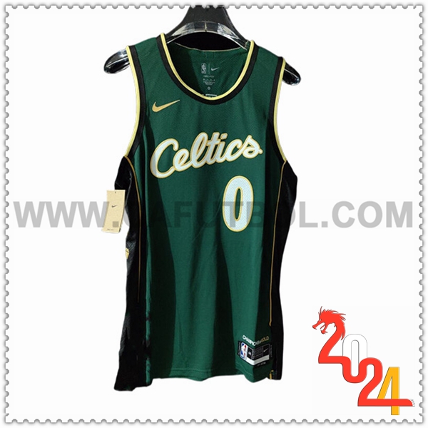 Camisetas Boston Celtics (TATUM #0) 2023/24 Verde/Blanco/Negro