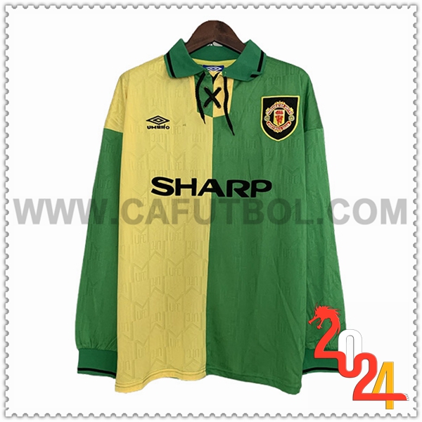 Tercera Camiseta Retro Manchester United Mangas largas 1992/1994