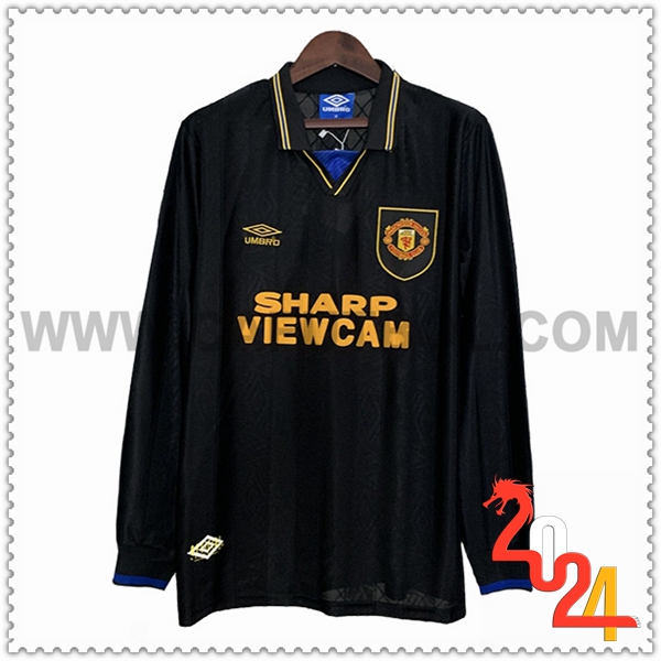 Segunda Camiseta Retro Manchester United Mangas largas 1993/1995