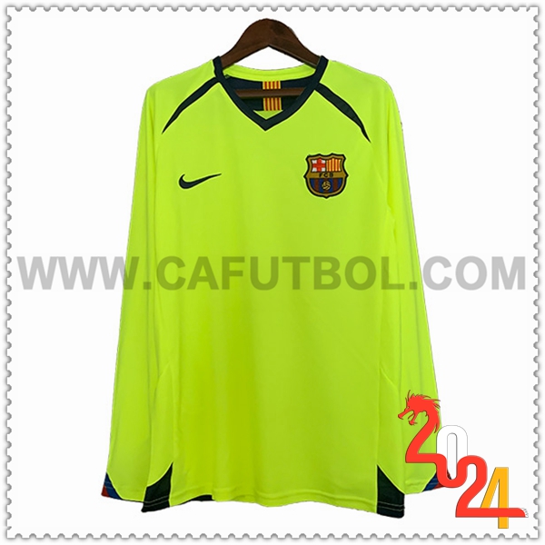 Segunda Camiseta Retro FC Barcelona Mangas largas 2005/2006
