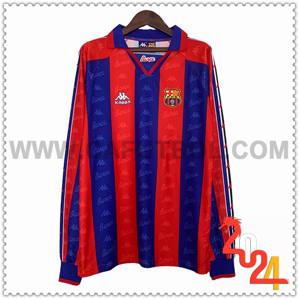 Primera Camiseta Retro FC Barcelona Mangas largas 1996/1997