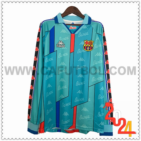 Segunda Camiseta Retro FC Barcelona Mangas largas 1996/1997
