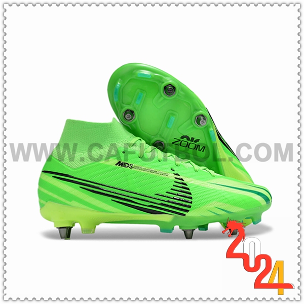 Nike Zapatos Futbol Air Zoom Mercurial Superfly IX Elite SG Verde/Negro