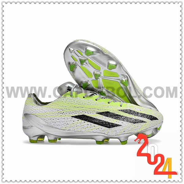 Adidas Zapatos Futbol CRAZYFAST STRUNG+ FG BOOTS Gris/Blanco/Verde