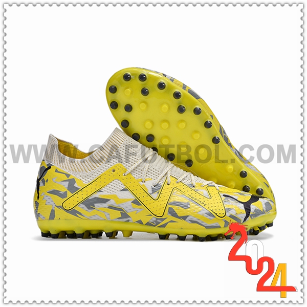 PUMA Zapatos Futbol Future Ultimate AG Amarillo/Blanco/Gris