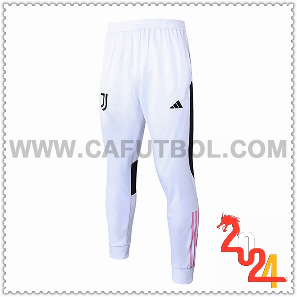Pantalones Entrenamiento Juventus Blanco/Negro/Rosa 2023 2024