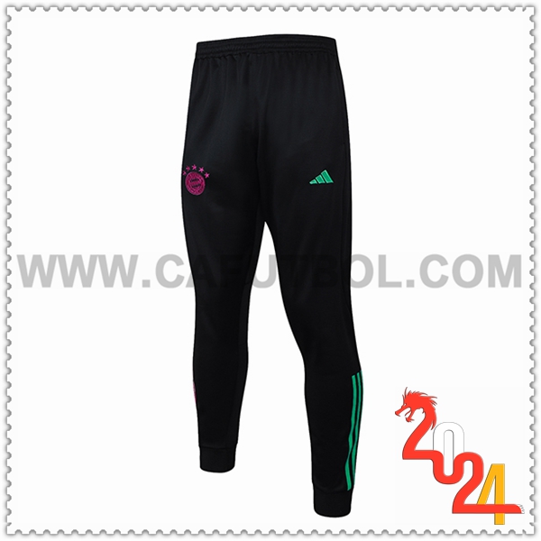Pantalones Entrenamiento Bayern Munich Negro/Violeta/Verde 2023 2024