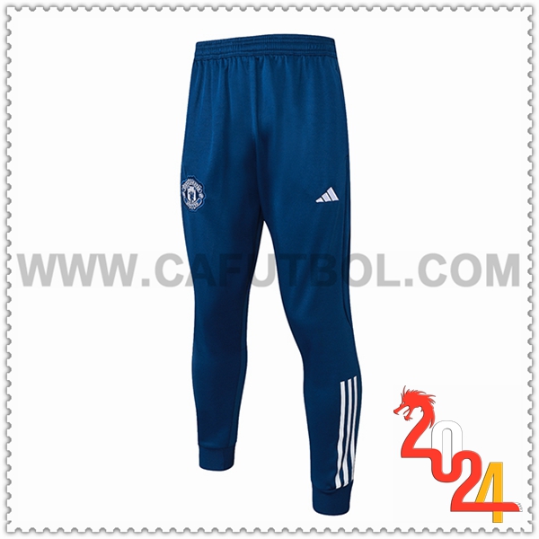 Pantalones Entrenamiento Manchester United Azul 2023 2024
