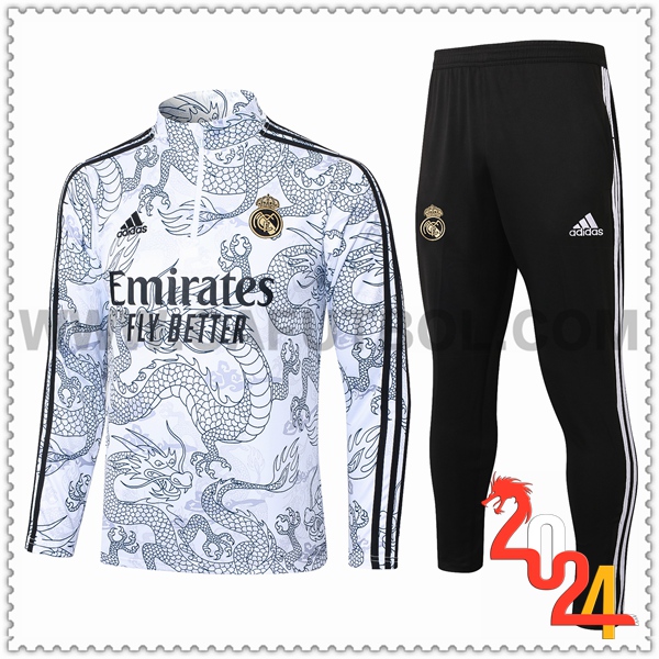 Chandal Futbol Real Madrid Blanco/Negro 2023 2024