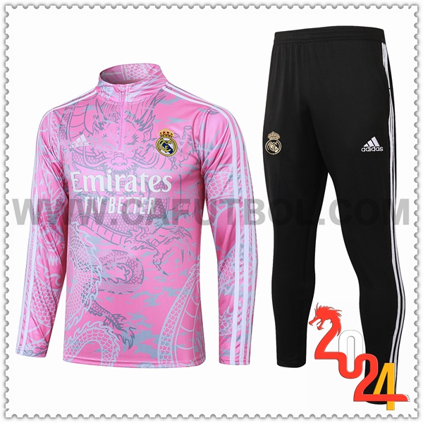 Chandal Futbol Real Madrid Rosa/Gris/Negro 2023 2024