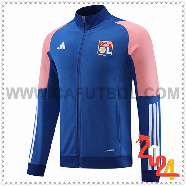 Chaquetas Futbol lyon Azul/Rosa 2023 2024