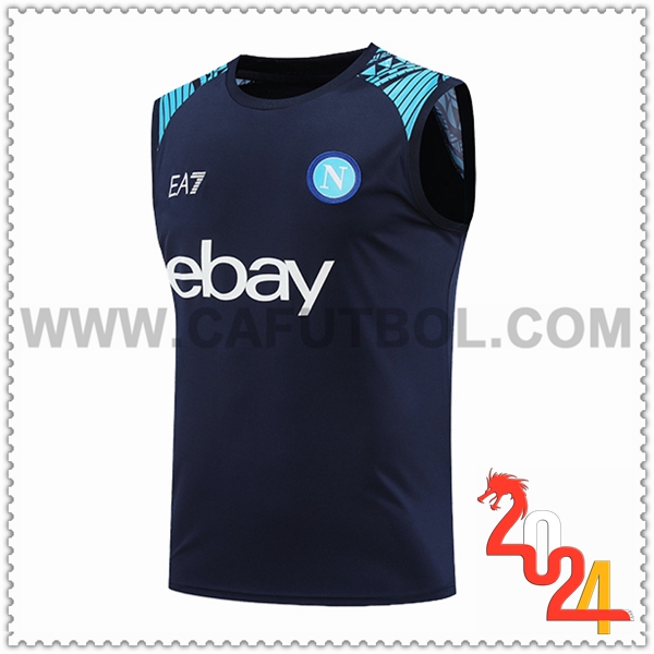 Camiseta Entrenamiento sin mangas + Cortos SSC Napoles Azul Oscuro 2024/2025