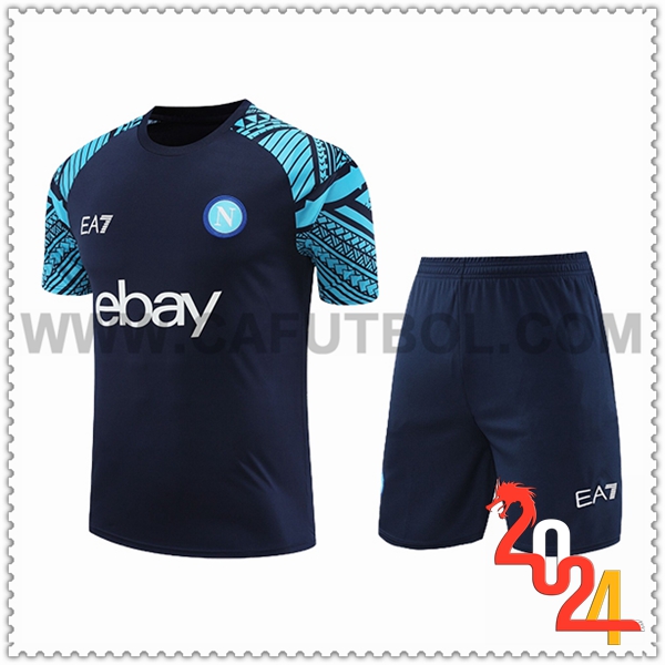 Camiseta Entrenamiento + Cortos SSC Napoles Azul Oscuro 2024/2025