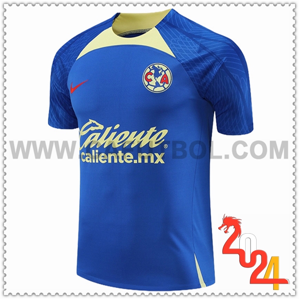 Camiseta Entrenamiento Club America Azul/Verde 2024/2025