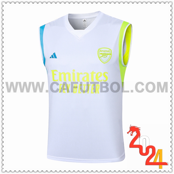 Chalecos De Futbol Arsenal Blanco/Negro 2024/2025