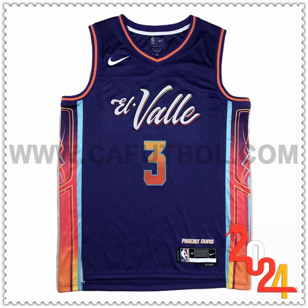 Camisetas Phoenix Suns (BEAL #3) 2023/24 Violeta/Naranja