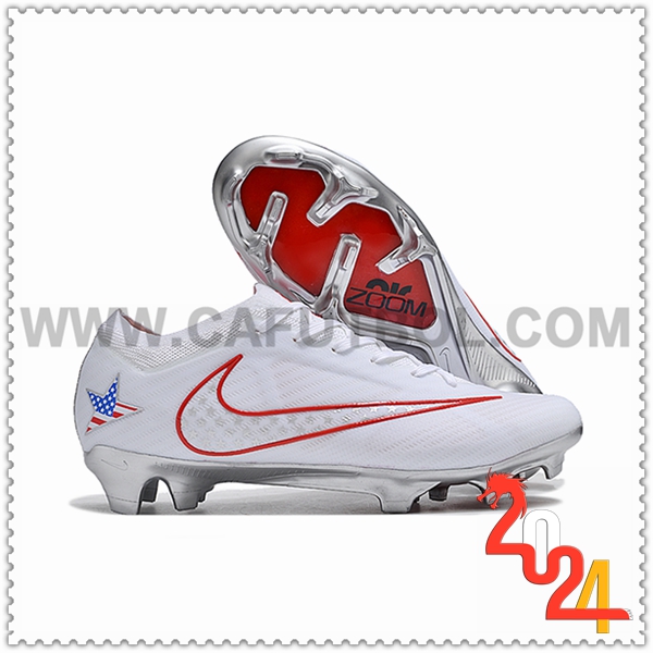 Nike Botas De Fútbol AIR Zoom Mercurial Vapor 15 Elite XXV FG NU Blanco/Rojo