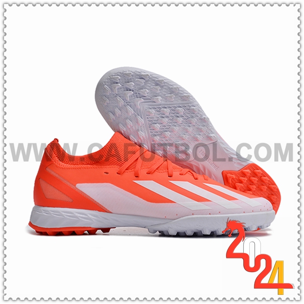 Adidas Botas De Fútbol X CRAZYFAST.3 TF BOOTS Naranja/Blanco