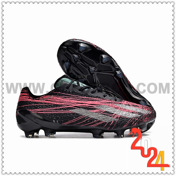 Adidas Botas De Fútbol CRAZYFAST STRUNG+ FG BOOTS Negro/Rosa