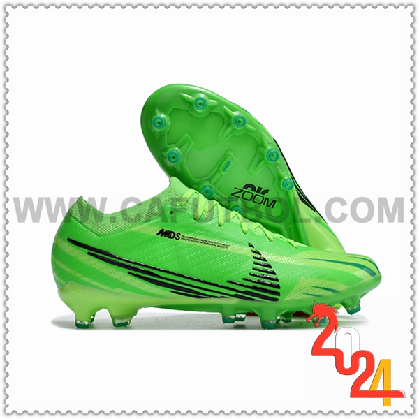 Nike Botas De Fútbol Air Zoom Mercurial Vapor XV Elite AG Verde/Negro