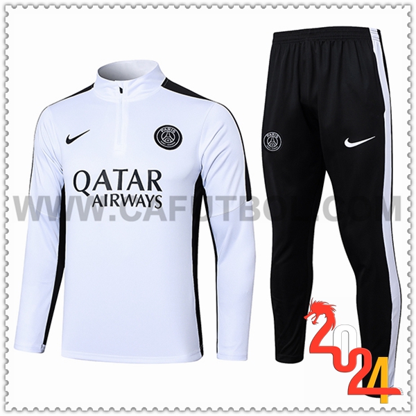 Chandal Futbol PSG Blanco/Negro 2023 2024