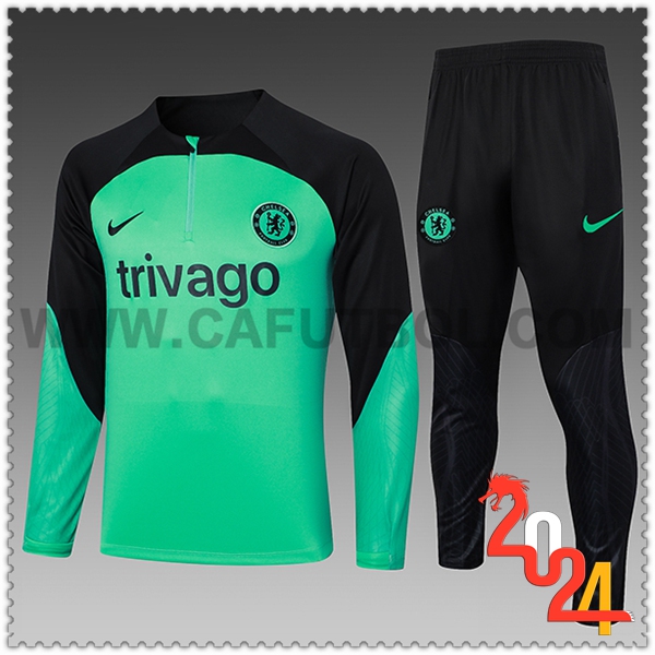 Chandal Futbol FC Chelsea Ninos Verde/Negro 2023 2024