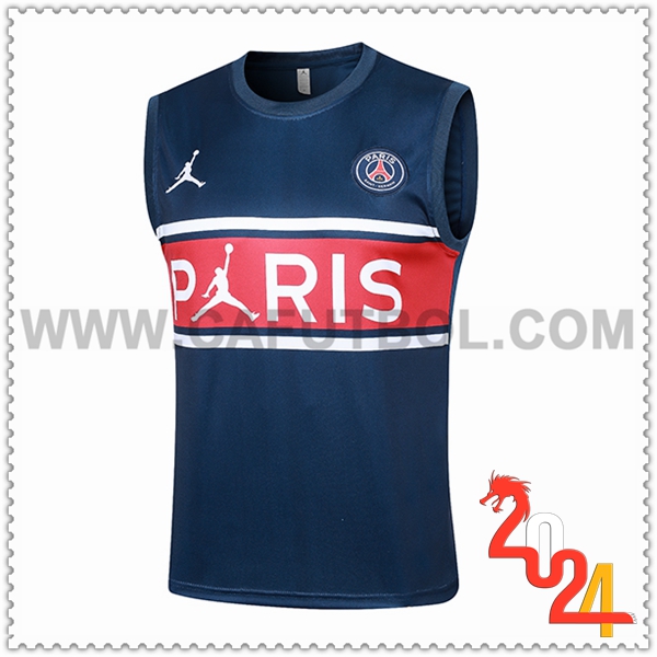 Chalecos De Futbol Jordan PSG Azul/Rojo 2024 2025