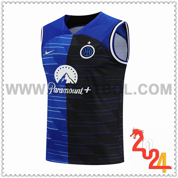 Chalecos De Futbol Inter Milan Azul/Negro 2024 2025