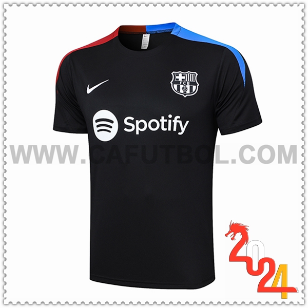 Camiseta Entrenamiento FC Barcelona Negro/Azul/Rojo 2024 2025