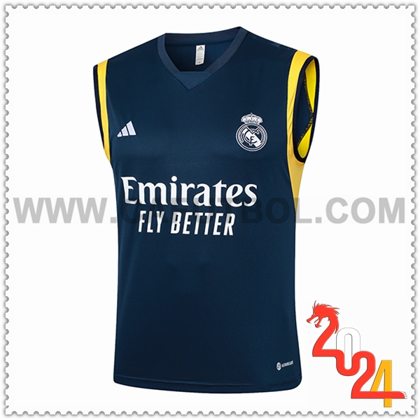 Chalecos De Futbol Real Madrid Azul/Amarillo 2024 2025