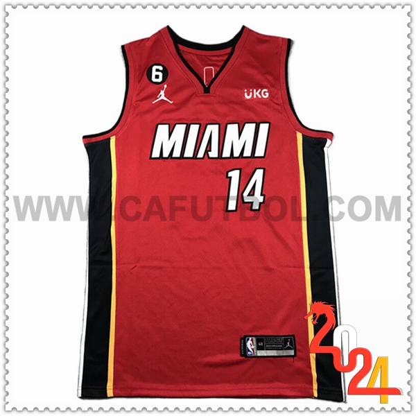 Camisetas Miami Heat (HERRO #14) 2024/25 Rojo/Negro