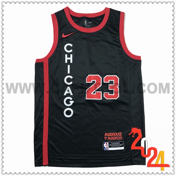 Camisetas Chicago Bulls (JORDAN #23) 2024/25 Negro/Rojo