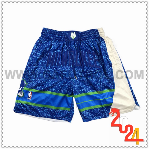 Cortos NBA Milwaukee Bucks 2024/25 Azul/Negro