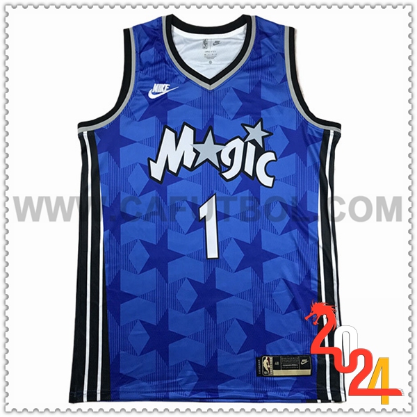 Camisetas Orlando Magic (McGRADY #1) 2024/25 Azul/Negro/Blanco