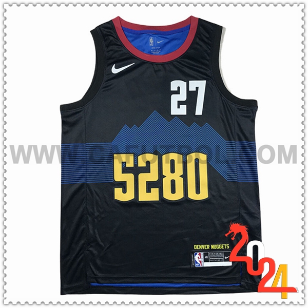 Camisetas Denver Nuggets (MURRAY #27) 2024/25 Negro/Azul