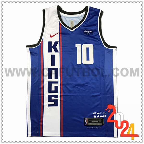 Camisetas Sacramento Kings (SABONIS #10) 2024/25 Azul/Blanco