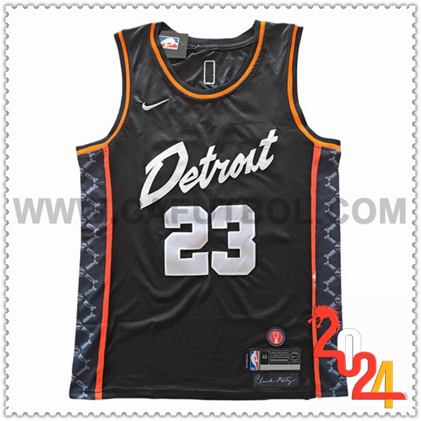 Camisetas Detroit Pistons (IVEY #23) 2024/25 Negro