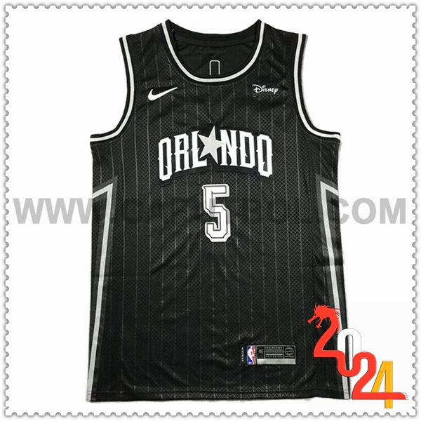 Camisetas Orlando Magic (BANCHERO #5) 2024/25 Negro/Blanco