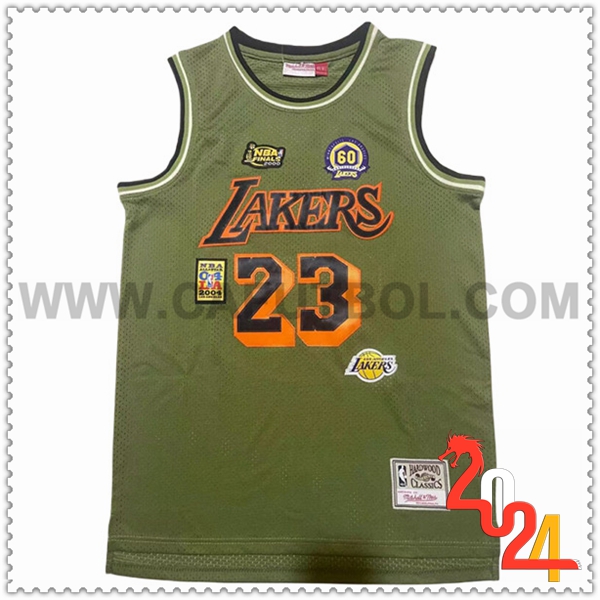 Camisetas Los Angeles Lakers (JAMES #23) 2024/25 Verde