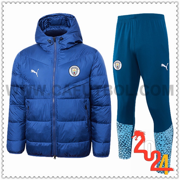 Chandal Plumas Con Capucha Manchester City Azul 2024 2025 -02