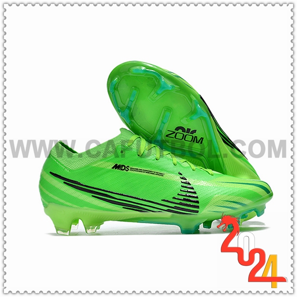 Nike Botas De Fútbol AIR Zoom Mercurial Vapor 15 Elite XXV MDS FG Verde/Negro -03