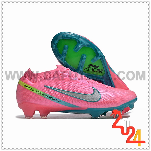 Nike Botas De Fútbol AIR Zoom Mercurial Vapor 15 Elite XXV FG Rosa/Azul