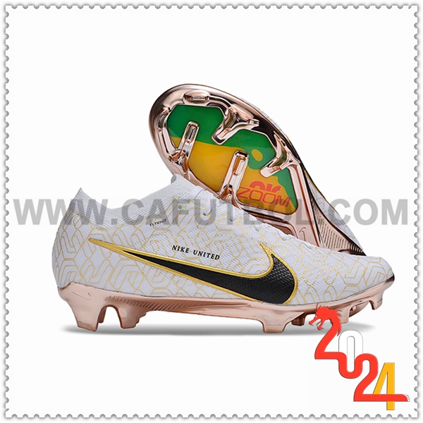 Nike Botas De Fútbol AIR Zoom Mercurial Vapor 15 Elite XXV FG NU Blanco/Negro/Amarillo