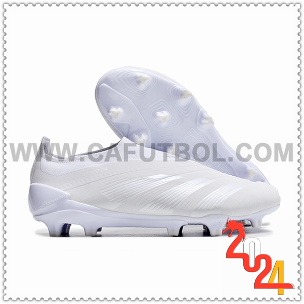 Adidas Botas De Fútbol PREDATOR ELITE LACELESS BOOTS FG Blanco